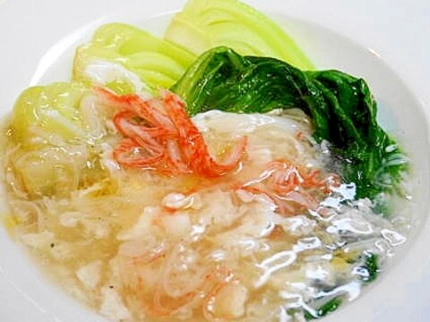 ひと手間で高級中華に！青梗菜のカニあんかけ